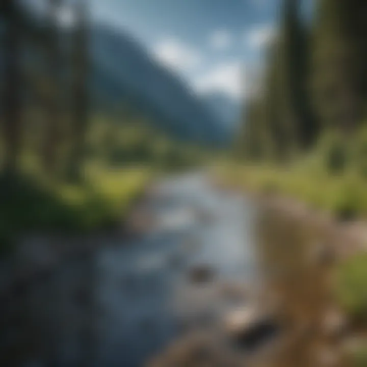 Breathtaking view of Hoback River winding through lush landscapes