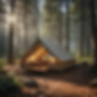 Sustainable Camping: Embracing Eco-Friendly Practices A beautifully designed eco-friendly tent set up amidst natural beauty.