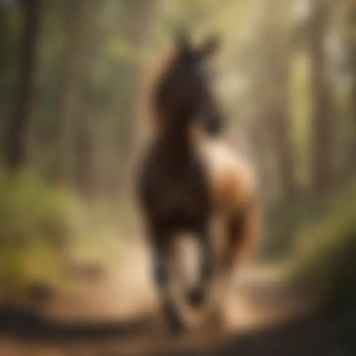 Majestic Horse Galloping in Texas Landscape