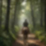 Scenic view of a Virginia horse riding trail surrounded by lush greenery