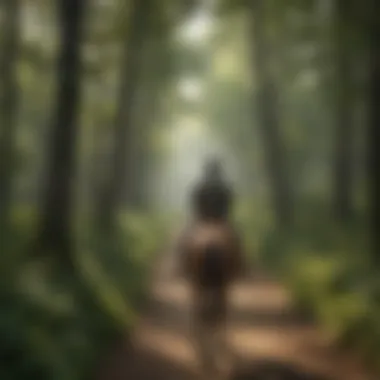 Scenic view of a Virginia horse riding trail surrounded by lush greenery