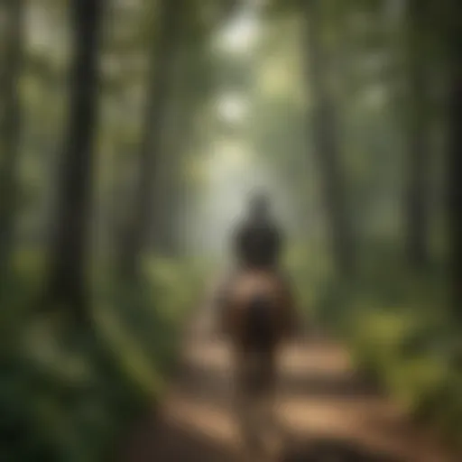 Scenic view of a Virginia horse riding trail surrounded by lush greenery
