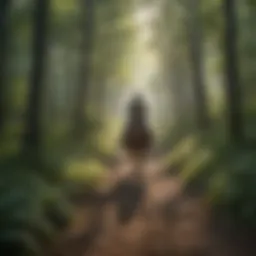 Scenic view of a lush forest trail ideal for horseback riding