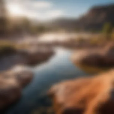 Bubbling Thermal Pools in Jemez Bubbling thermal pools surrounded by natural stone formations