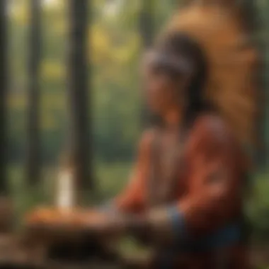 Native American cultural ceremony at the reservation