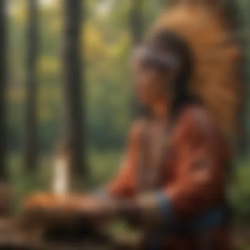 Native American cultural ceremony at the reservation