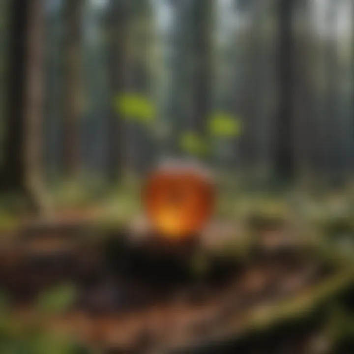 Environmental Balance in Forestry with Chlormequat Chloride Abstract representation of environmental balance in forestry practices