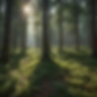 Optimized Forest Yield through Chlormequat Chloride Illustration depicting optimized forest yield