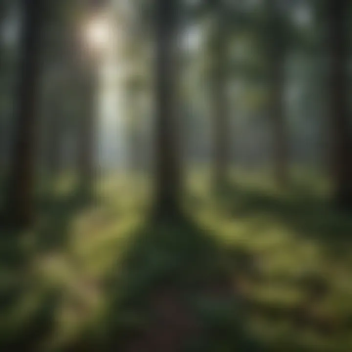 Optimized Forest Yield through Chlormequat Chloride Illustration depicting optimized forest yield