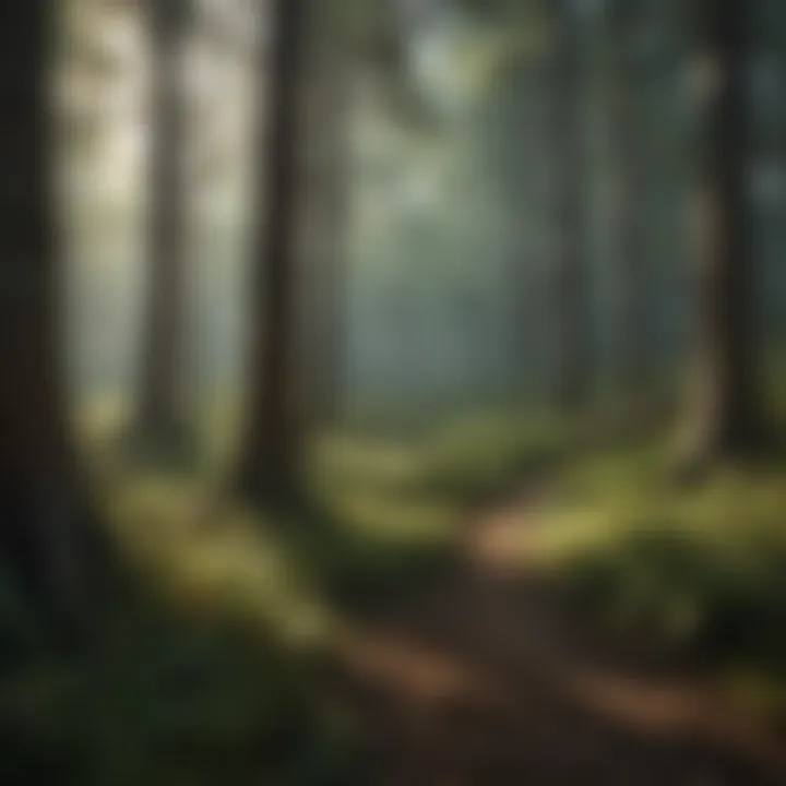 Sustainable Forest Management with Chlormequat Chloride Conceptual illustration of sustainable forest management