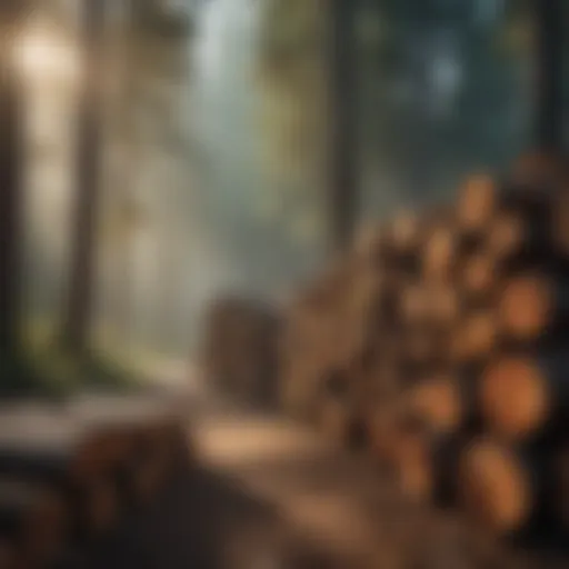 Illustration depicting the global market trends impacting lumber prices