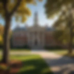 Campus view showcasing the historic architecture of Washington and Lee University.
