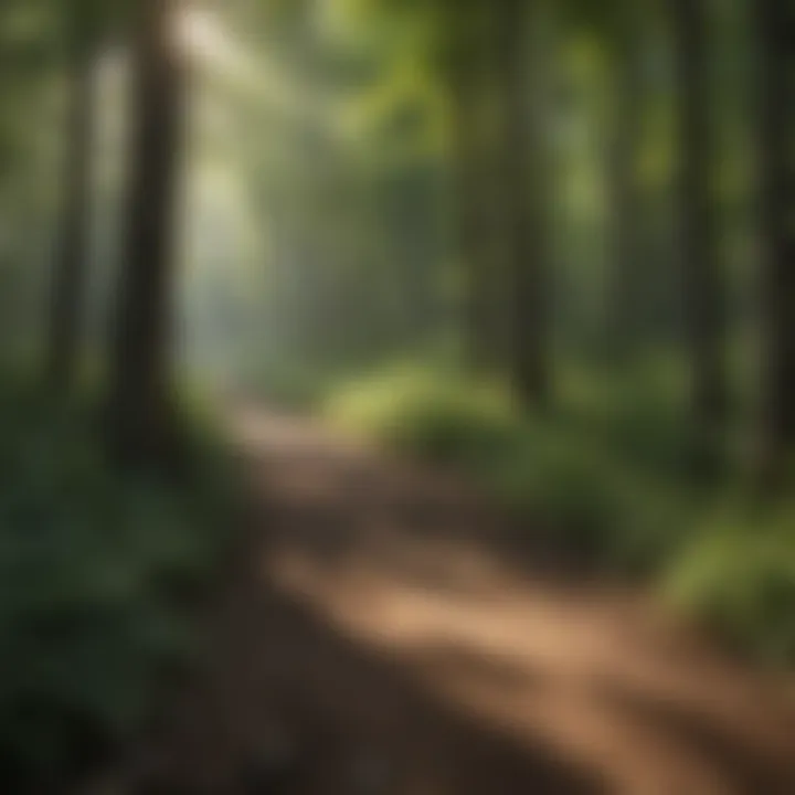 A scenic trail by the lake, illustrating recreational activities available to visitors
