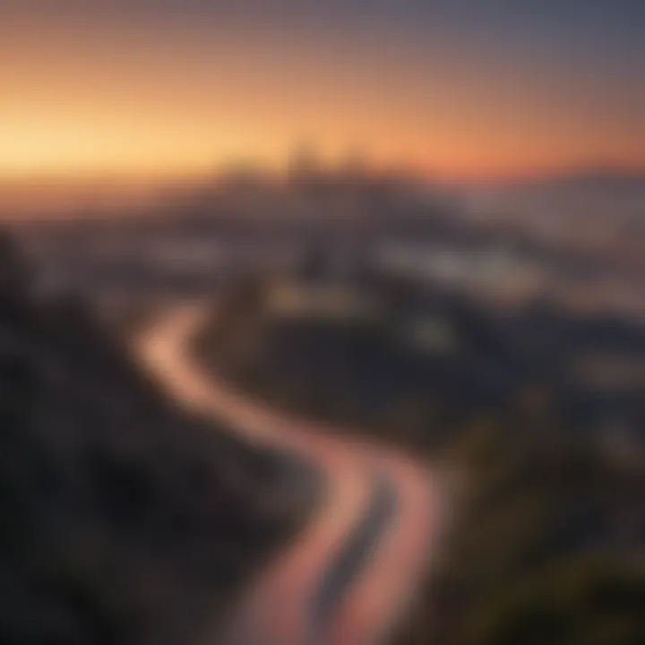 Los Angeles skyline at dusk