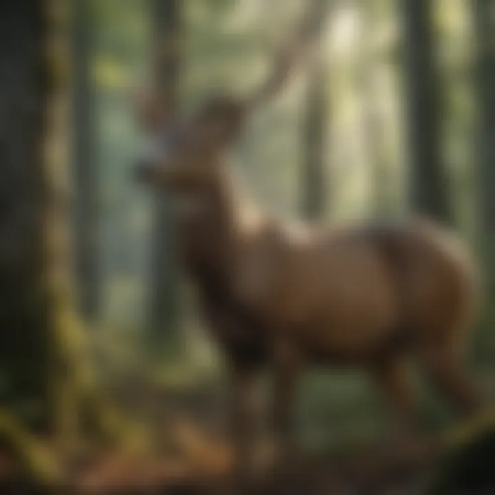 A close-up of popular game species found in Kentucky, illustrating their natural habitats.