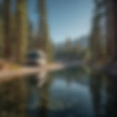 RV Spot by the Clear Waters RV parked near the crystal-clear waters of Lake Tahoe
