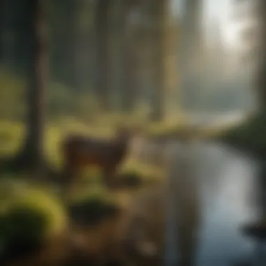 Diverse wildlife along the banks of the Lewis River