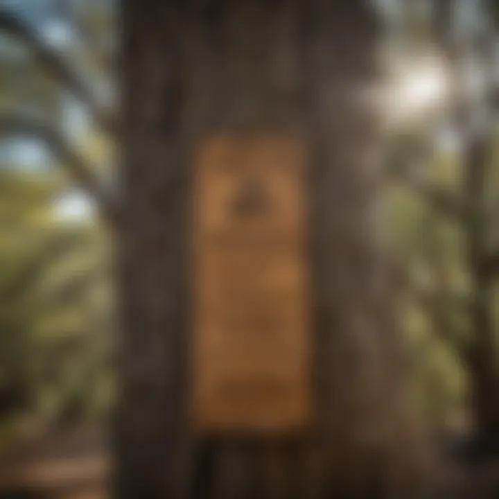 Live oak tree with visible signs of pest infestation