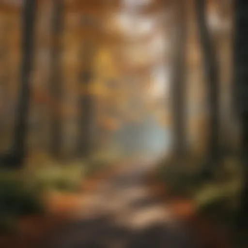 Serene Forest Trail in Autumn Serene Forest Trail in Autumn