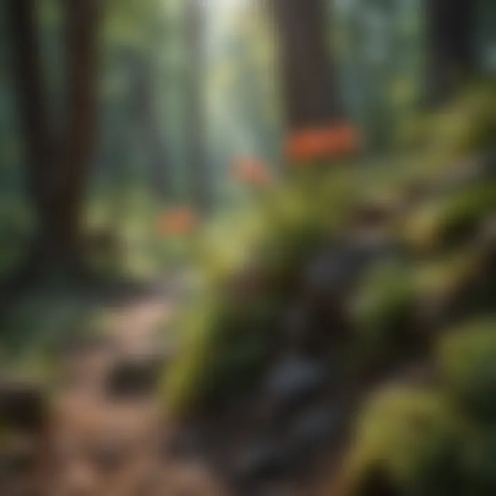 Diverse flora along the hiking trail on Lookout Mountain