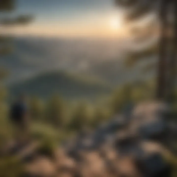 Hikers enjoying a scenic overlook on Lookout Mountain