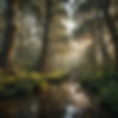 Wildlife dwelling in a tranquil ecosystem