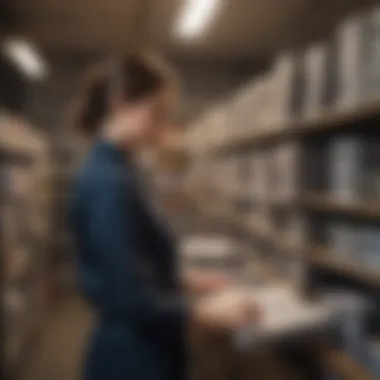 Mailroom clerk maintaining records