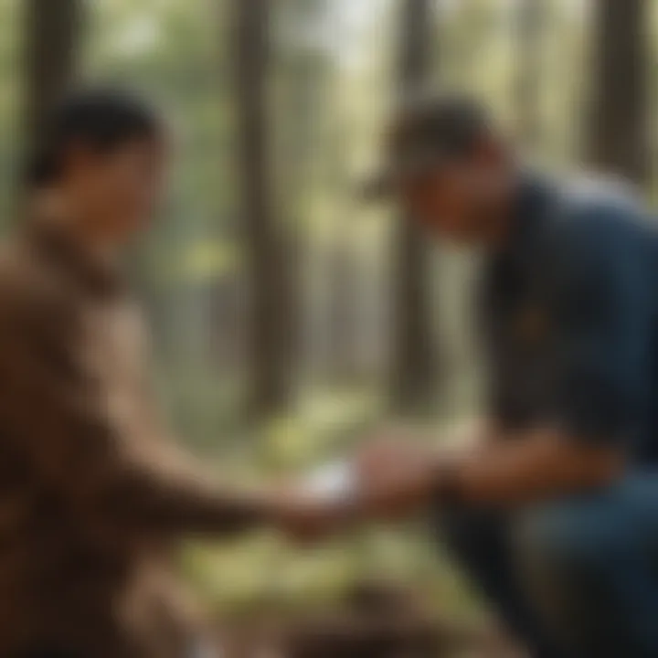 A participant receiving mentorship from a program instructor.
