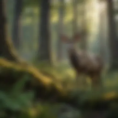 A majestic view of local wildlife observed in Monticello's natural habitat
