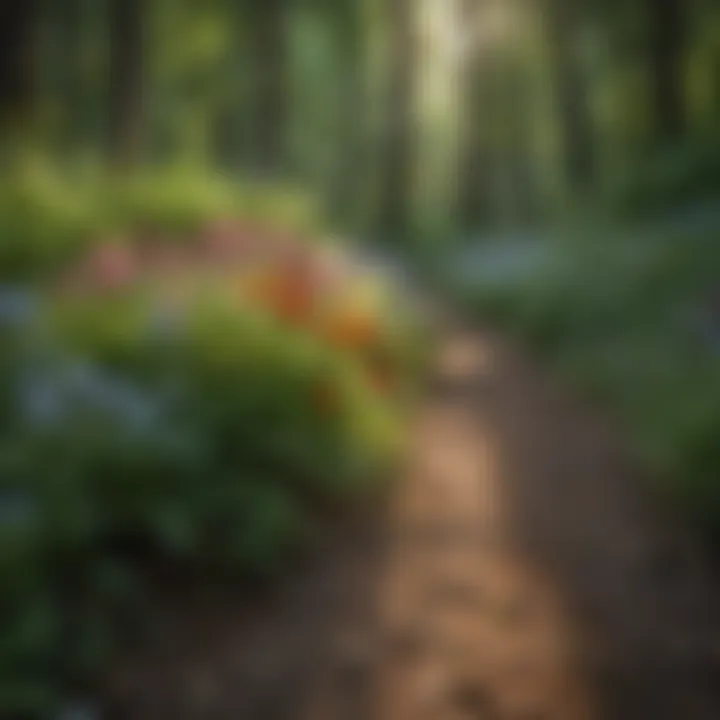 Close-up of vibrant wildflowers found along Monticello's hiking paths