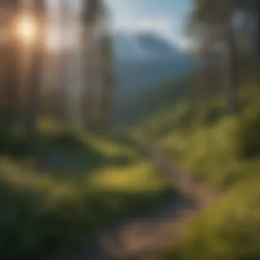Breathtaking view of Mount St. Helens from a hiking trail