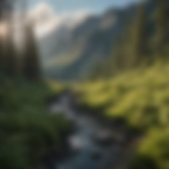 Lush landscape showcasing the ecological recovery around Mount St. Helens
