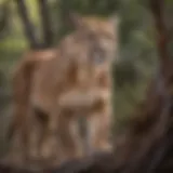 Stalking Mountain Lion in Brushwood