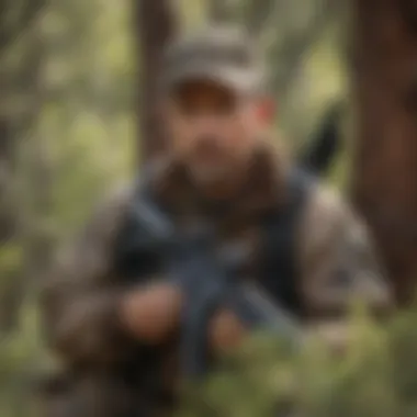 Hunter with Camouflaged Gear Hunter with Camouflaged Gear