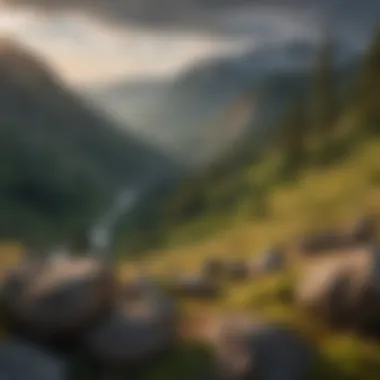 A panoramic vista showcasing the rugged terrain of Washington's mountains