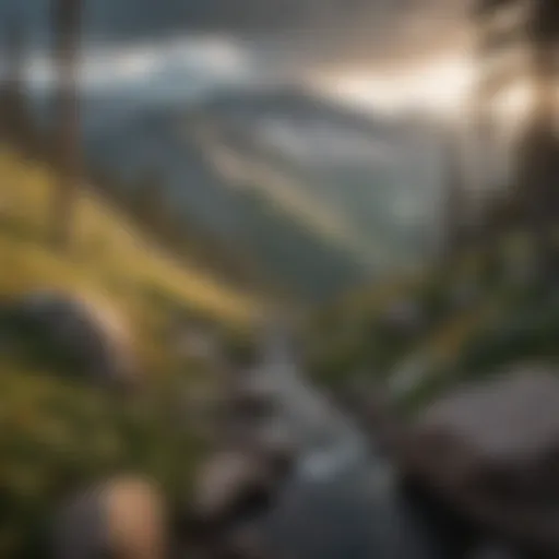 A breathtaking view of Mt. Evans towering over the surrounding landscape