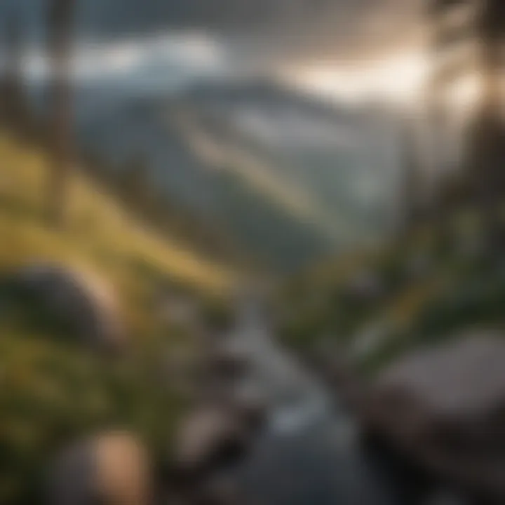 A breathtaking view of Mt. Evans towering over the surrounding landscape