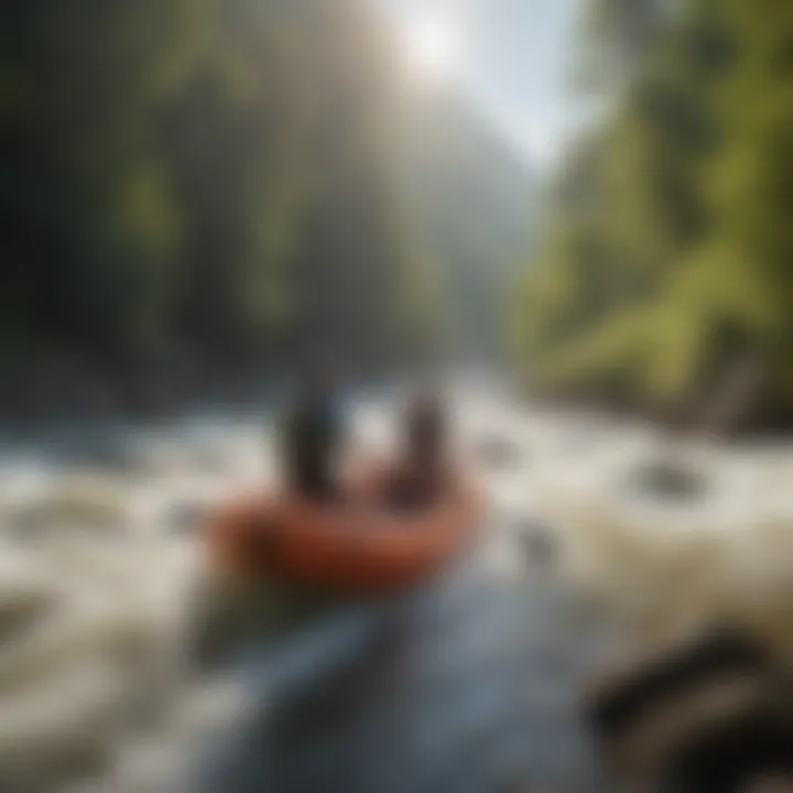 Rafting Guide Explaining Rapids