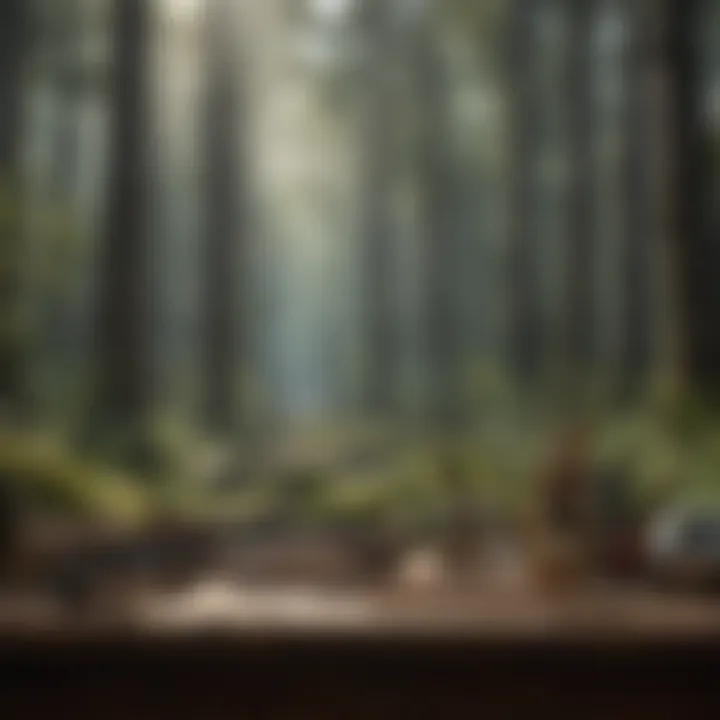 The Intersection of Archery and Conservation Archery equipment displayed alongside conservation materials.