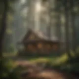 A serene cabin hidden in a lush national forest