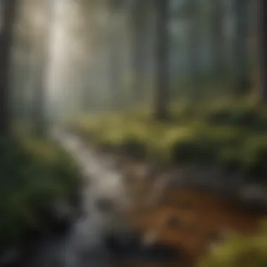 Majestic National Forest Landscape A panoramic view of a national forest landscape
