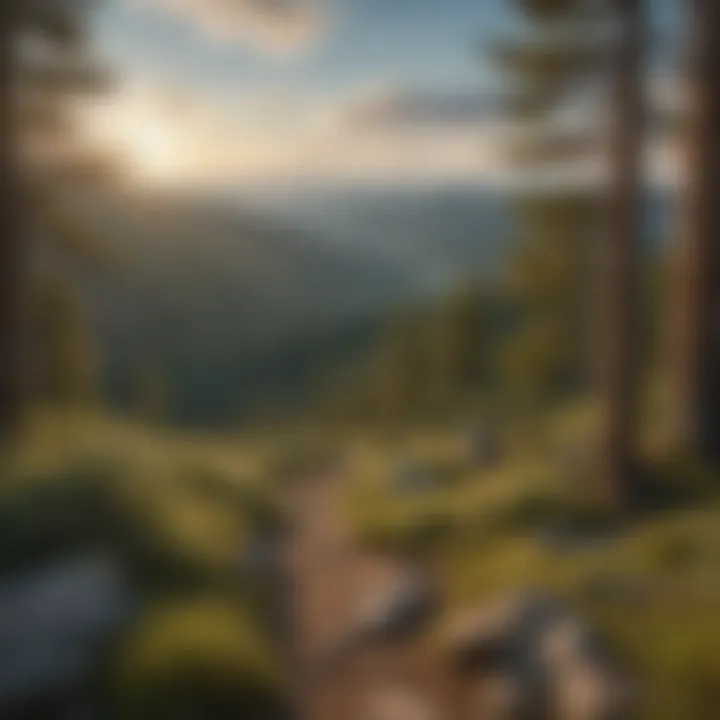 Mountain Vista Viewpoint Majestic mountain vista seen from a national forest trail viewpoint
