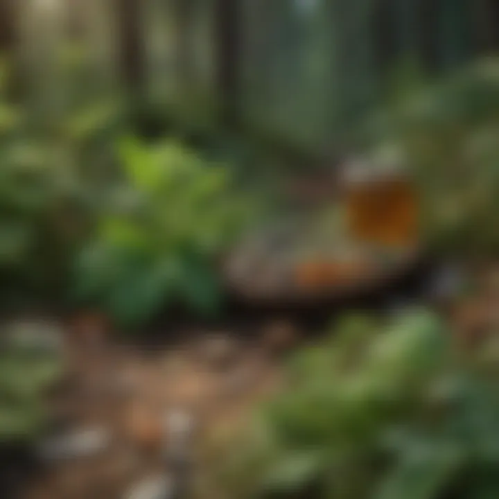 Nature's Pharmacopoeia A close-up view of herbal remedies, emphasizing the connection between nature and health.