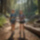 Children exploring nature at summer camp