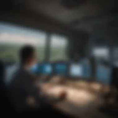 Flight Operations Coordination Air traffic controllers coordinating flights at a New Jersey base