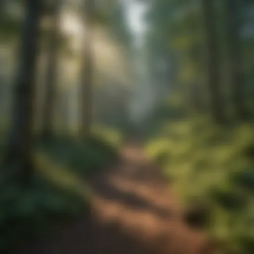 A vibrant forest landscape showcasing diverse flora and fauna in the Northeast.