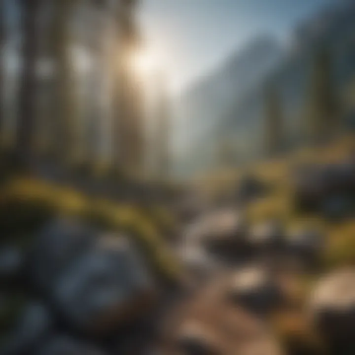 Breathtaking mountain range under clear skies