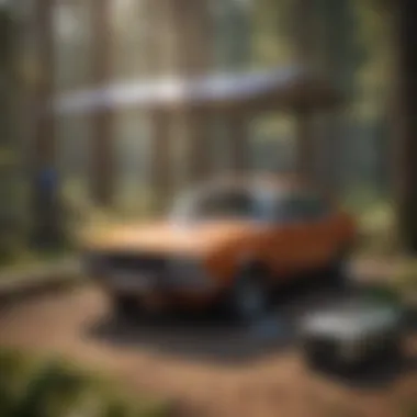 Diagram illustrating off grid solar charging system components