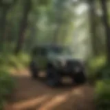 Lush Greenery Along Off-Road Trail Scenic off-road trail winding through lush greenery in Broken Bow