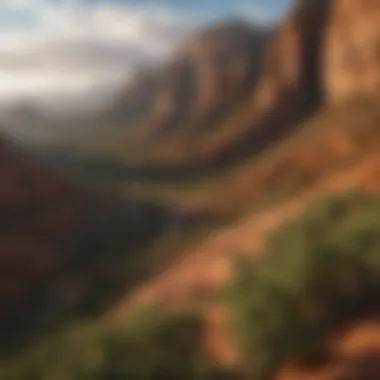 Sedona's Unique Geological Features Scenic view of Sedona's geological formations from a high vantage point